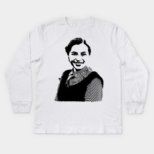 Rosa Parks Portrait Kids Long Sleeve T-Shirt